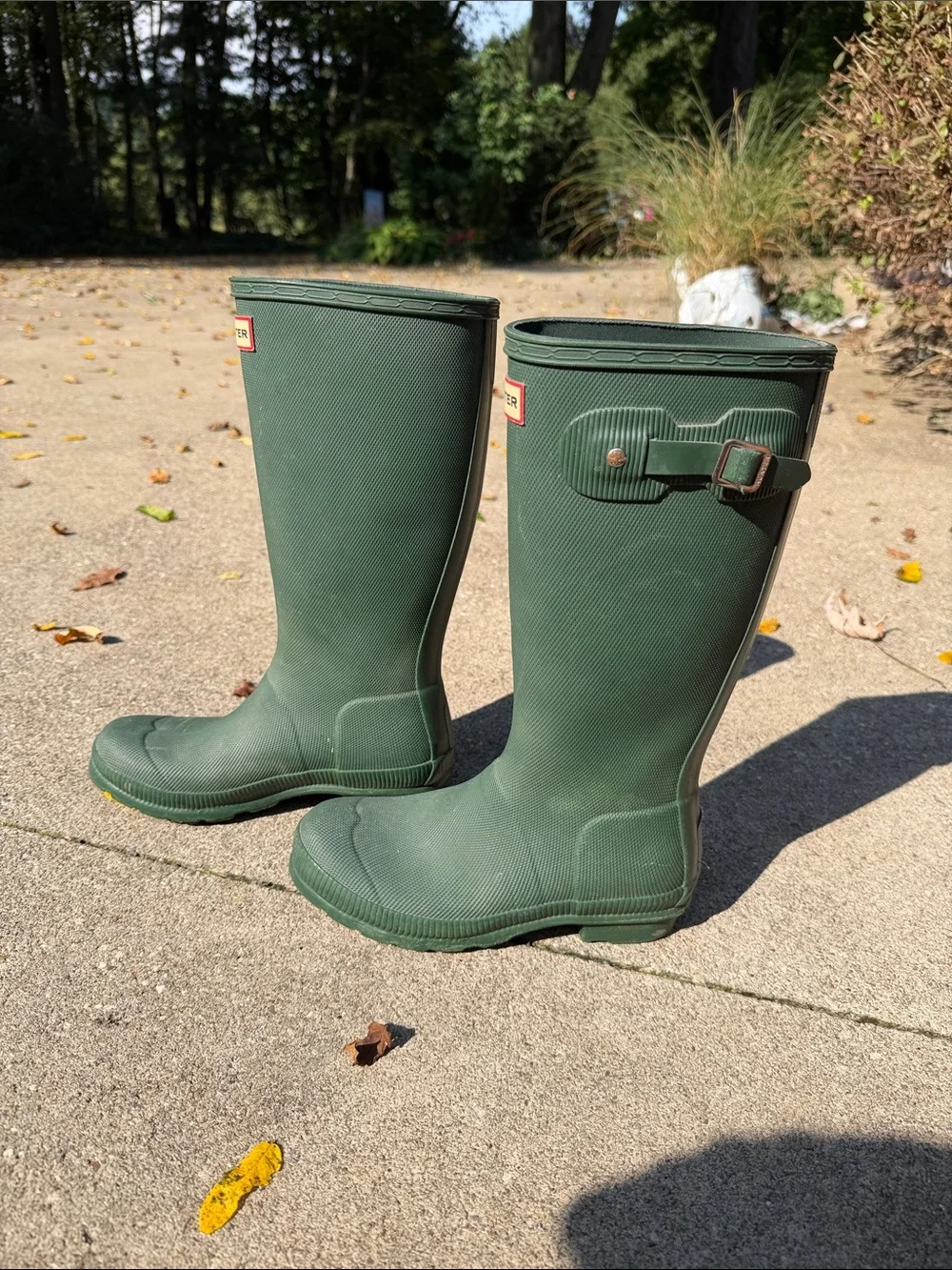 Kids vintage hunter green boots